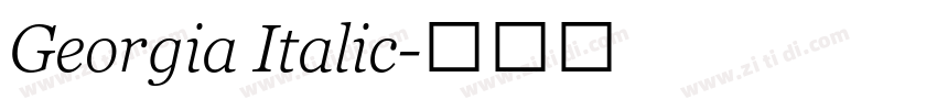 Georgia Italic字体转换